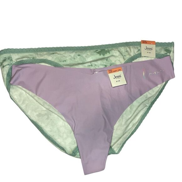 Jenni intimates set of 2 piece panties size: XXXL color: green, purple - Picture 1 of 5
